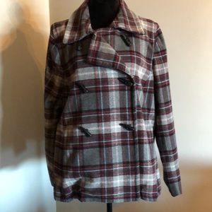 Double breasted Plaid Jacket